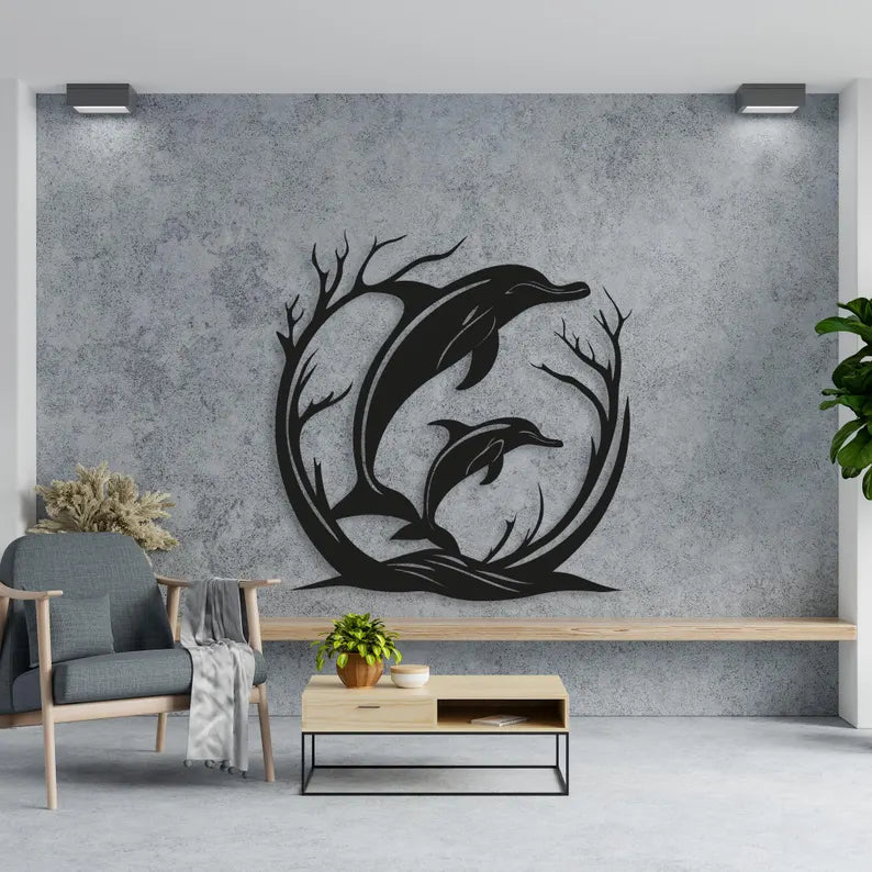 Dolphin Wooden Wall Art