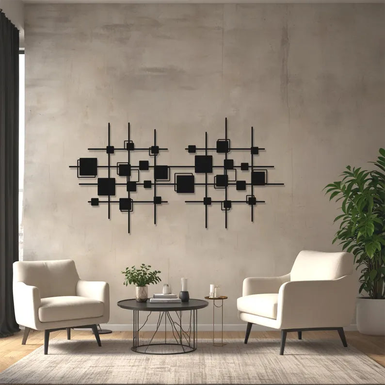 Square Wooden Large Horizontal Wall Art