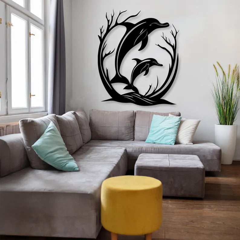 Dolphin Wooden Wall Art