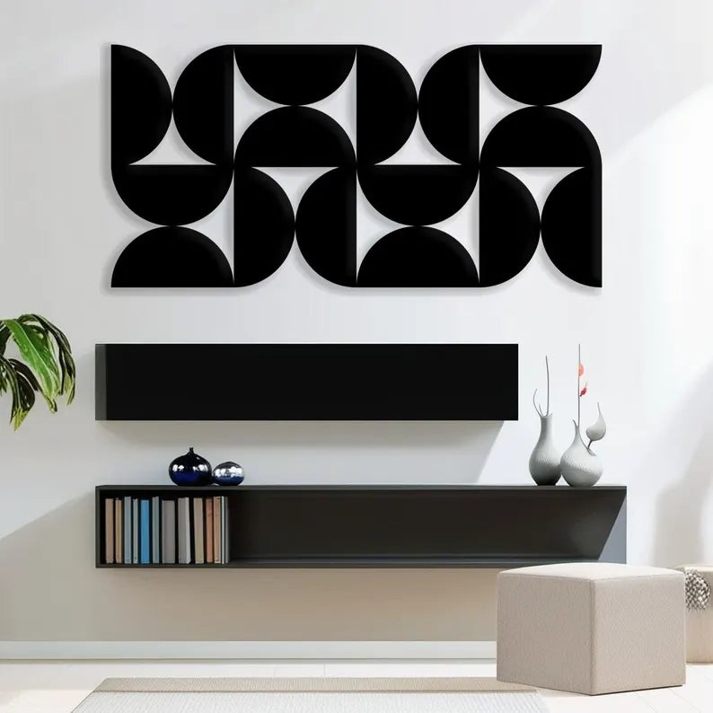 Half Circles Abstract 3D Wall Art