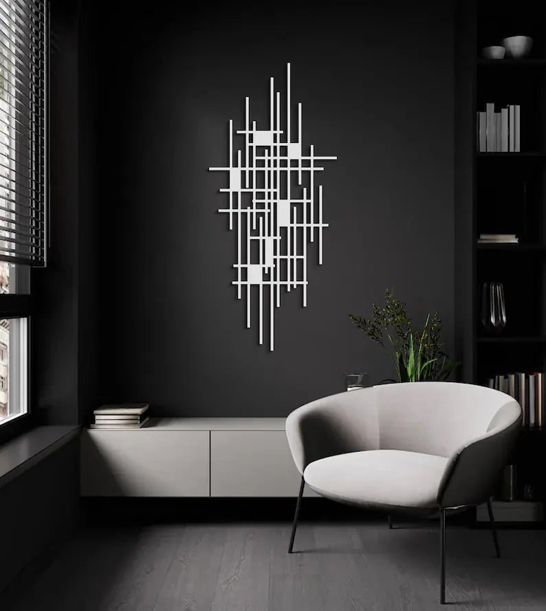 Mid Century Decor Abstract Wood Wall Sculpture