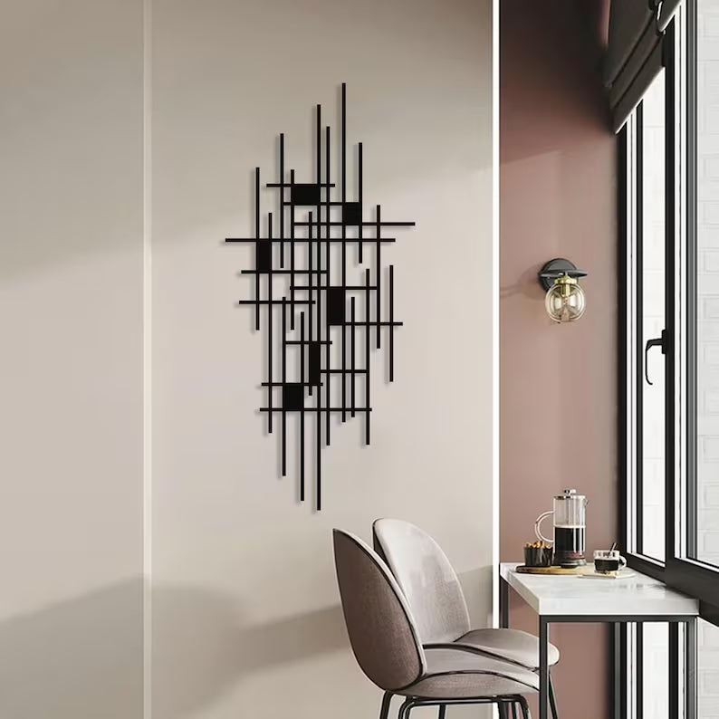 Mid Century Decor Abstract Wood Wall Sculpture