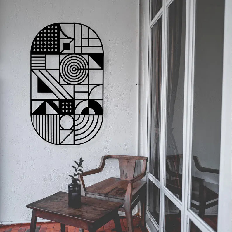Modern Geometric Wood Wall Art