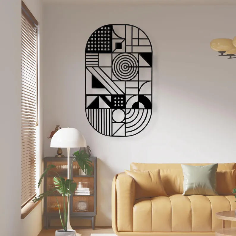 Modern Geometric Wood Wall Art
