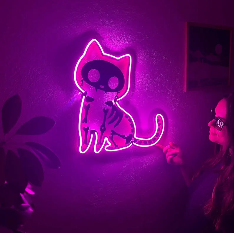 Cat Digital Printed Neon Sign