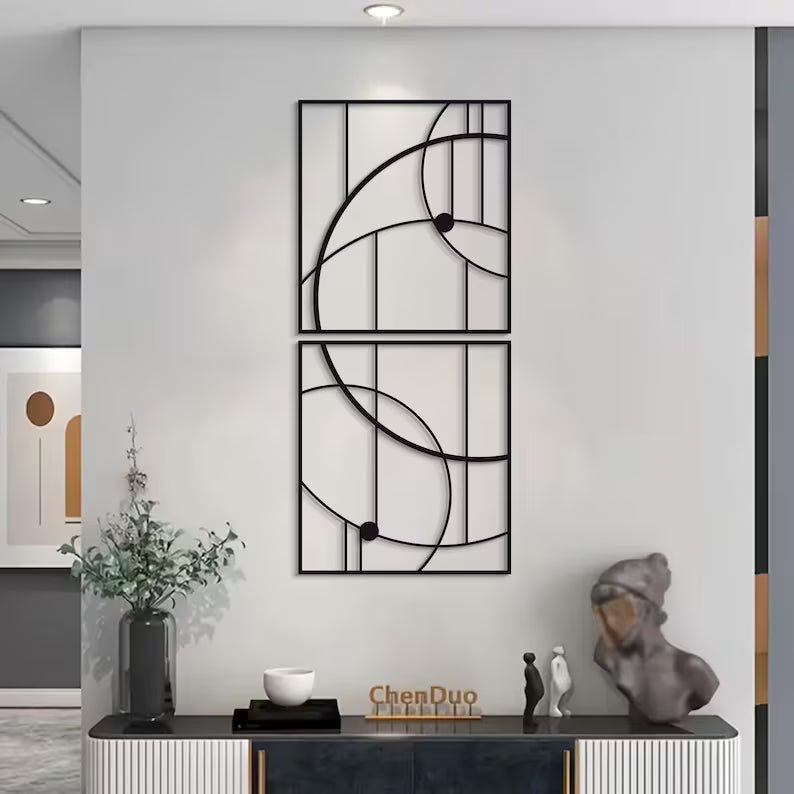 Mid Century Decor Abstract Wooden Wall Sculpture Decor