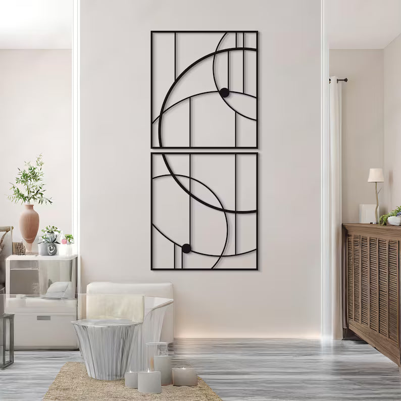 Mid Century Decor Abstract Wooden Wall Sculpture Decor