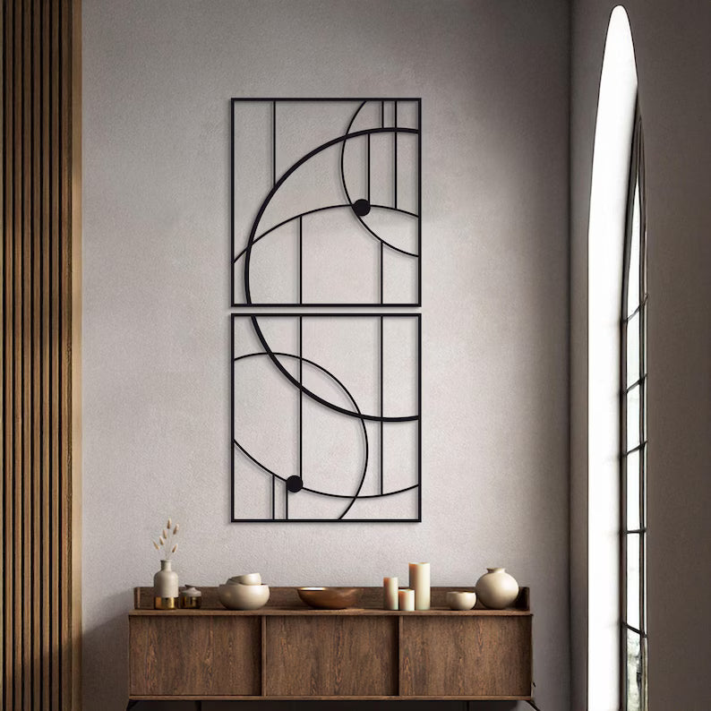 Mid Century Decor Abstract Wooden Wall Sculpture Decor