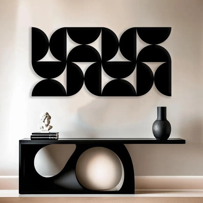 Half Circles Abstract 3D Wall Art
