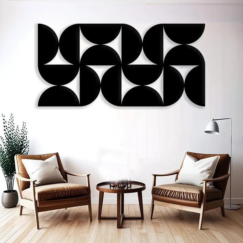 Half Circles Abstract 3D Wall Art