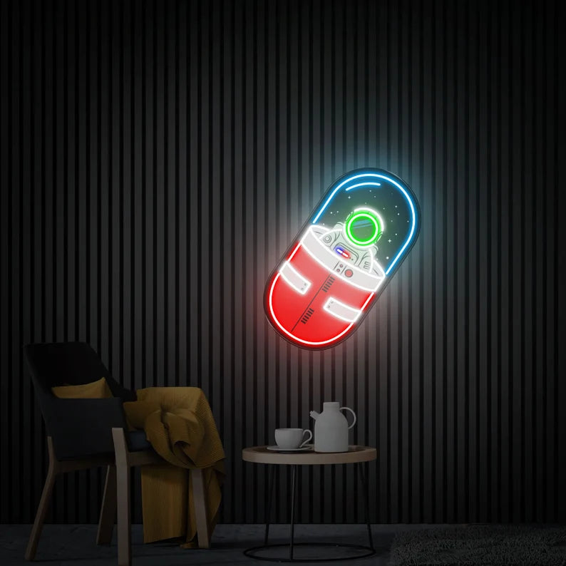Astronaut Digital LED Neon Sign Pop Art
