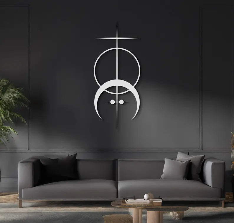 Minimalist Cosmic Line Sculpture