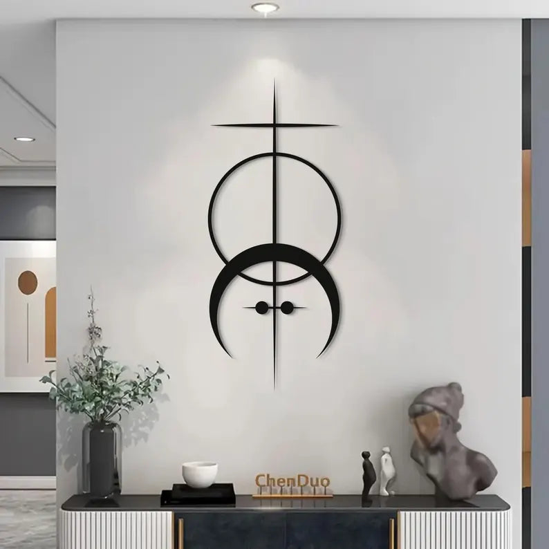 Minimalist Cosmic Line Sculpture