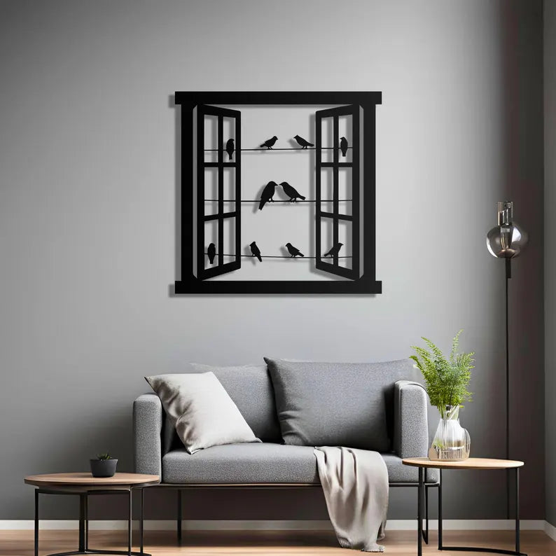 Window and Birds Decor