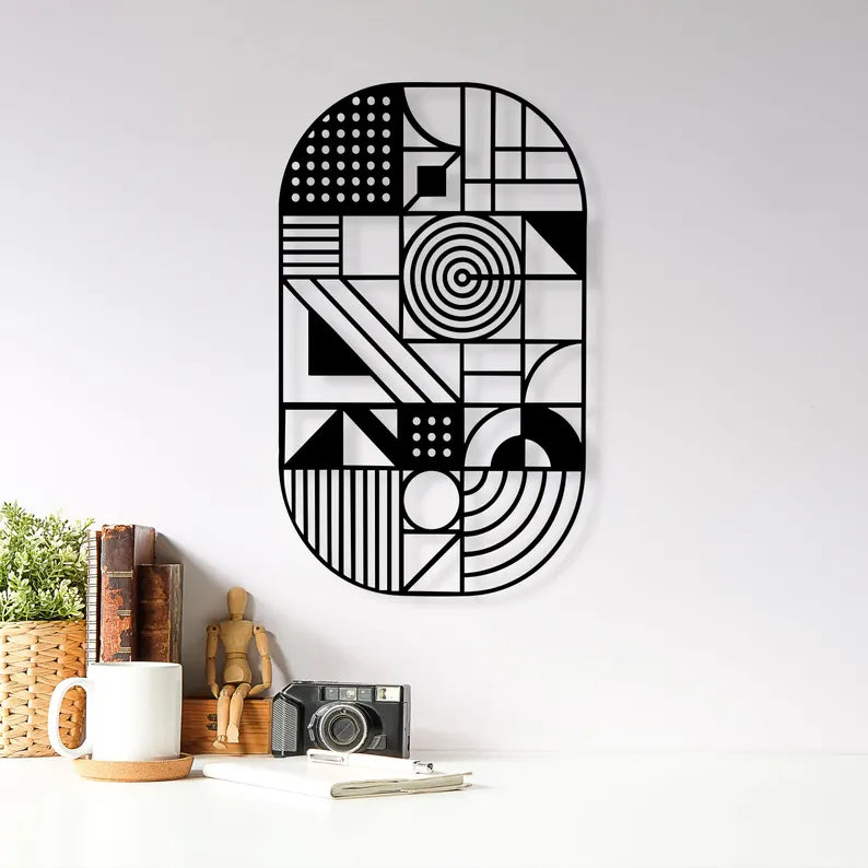 Modern Geometric Wood Wall Art