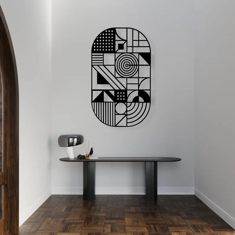 Modern Geometric Wood Wall Art
