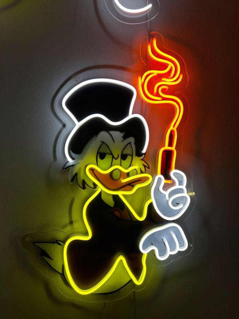 Custom Digital Printed Neon Sign – Duck LED Wall Art