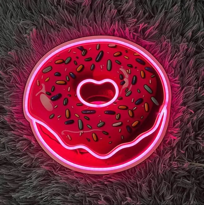 Cute Honey Bee Digital Printed Decor Neon