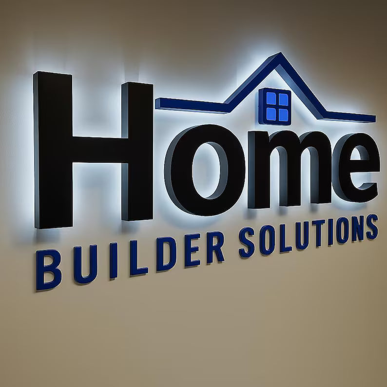 3D Lighted Company Signage for Reception or Lobby