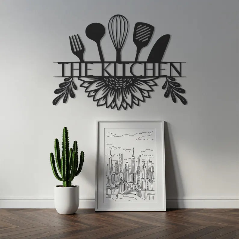 Modern Kitchen Wooden Decor Art