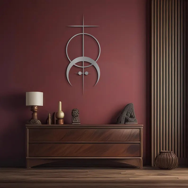 Minimalist Cosmic Line Sculpture