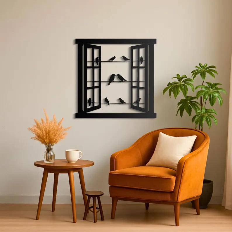 Window and Birds Decor