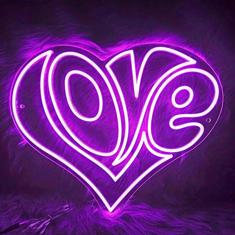 Couple Love in Heart Neon Signs
