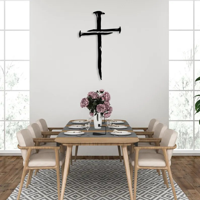 Christian Cross Wooden Wall Hanging Decor