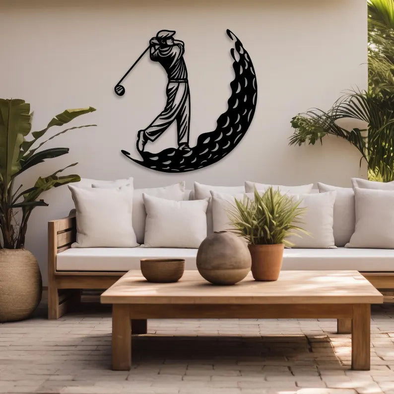 Golf Silhouette Wooden Wall Decor