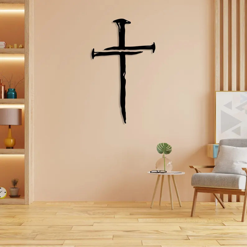 Christian Cross Wooden Wall Hanging Decor