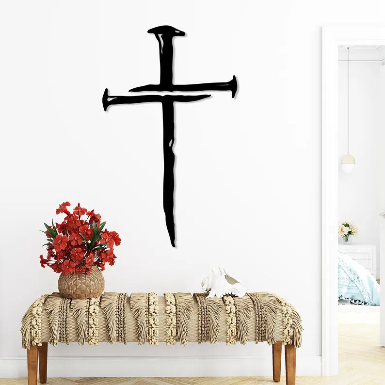 Christian Cross Wooden Wall Hanging Decor