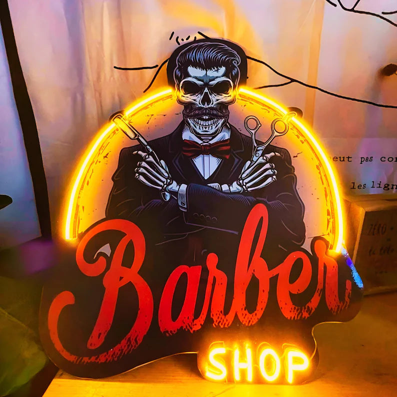 Business Logo Barber Shop Digital printed Sign