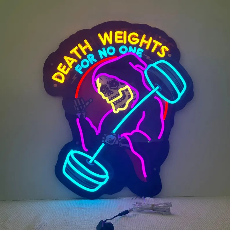 Death Waits For No One Digital Neon Sign