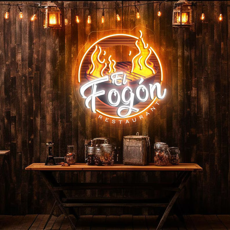 Custom Digital Neon Sign Logo Art