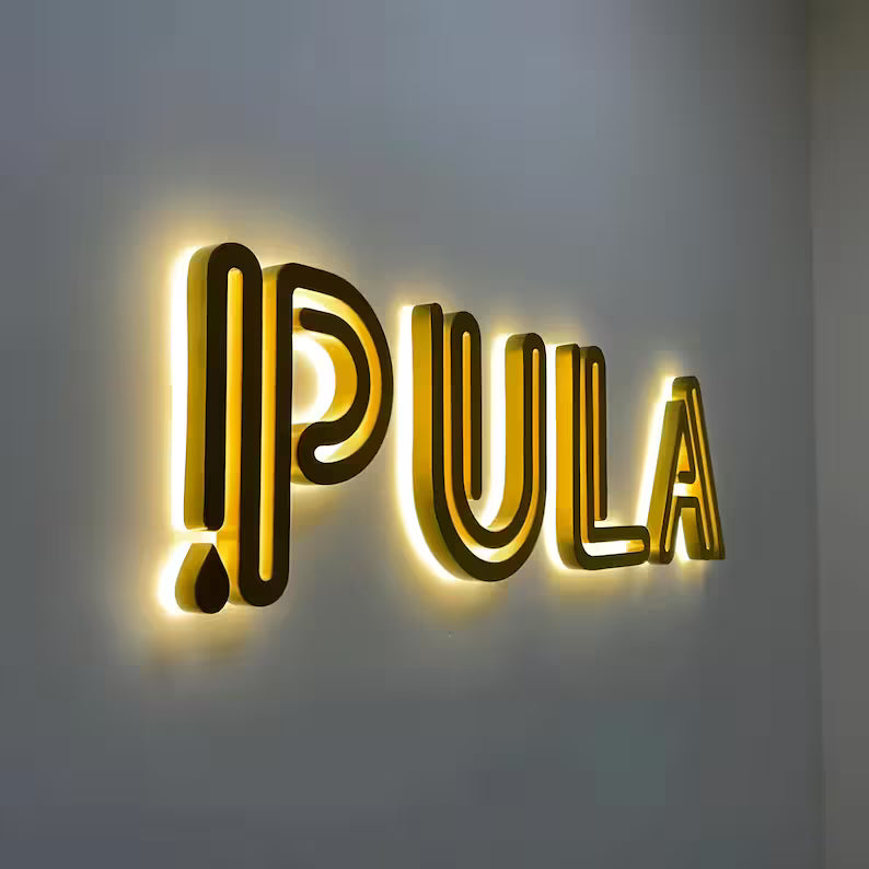 Halo Lit Storefront Signs Custom Metal Signage