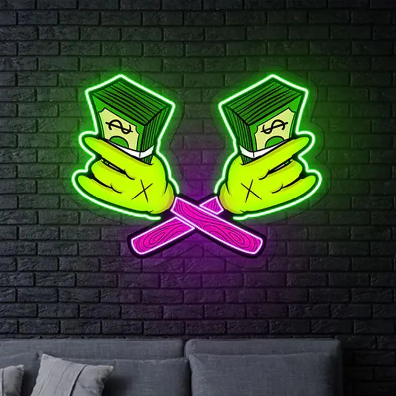Money Digital printed Neon Sign