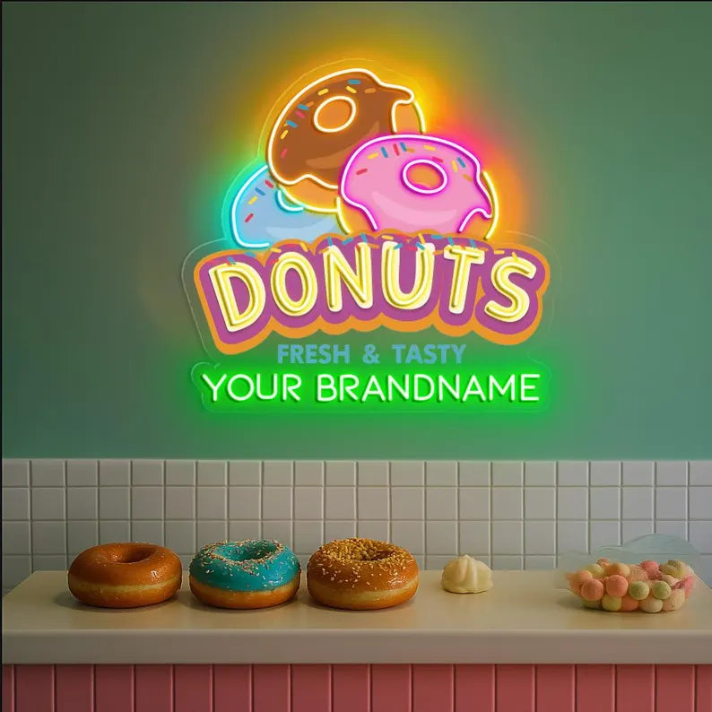 Donuts Printing Custom Logo Neon Sign