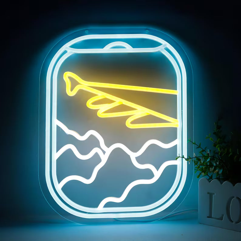 Airplane Window Led Neon Sign - Neon Mantra