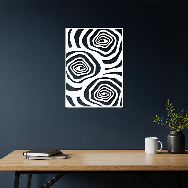 Spiral Swirl Wooden Wall Art