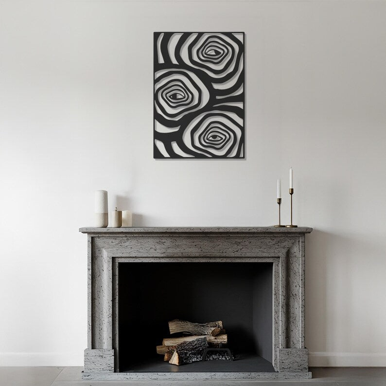 Spiral Swirl Wooden Wall Art