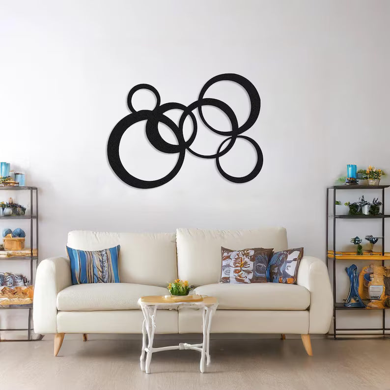 Modern Housewarming Circular Wooden Wall Art