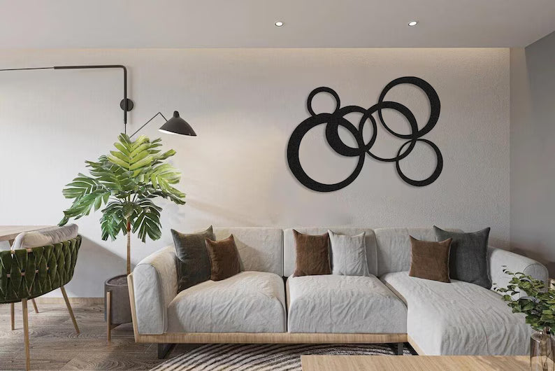Modern Housewarming Circular Wooden Wall Art