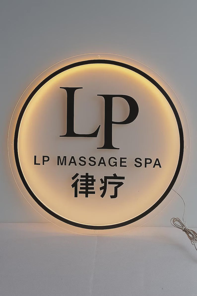 Custom Massage Logo Signage