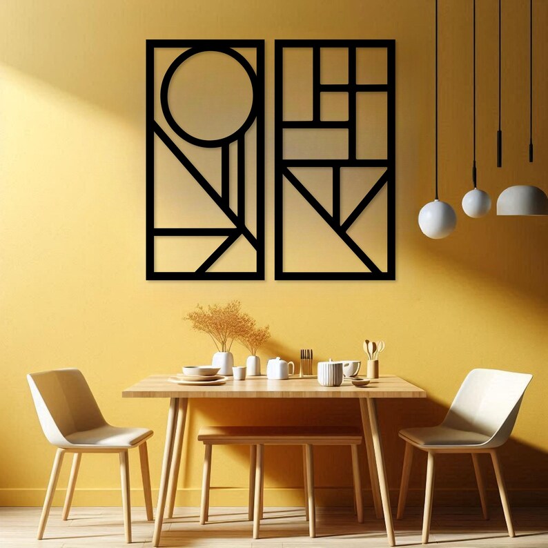 Classic Geometric Cut Contemporary Wooden Decor
