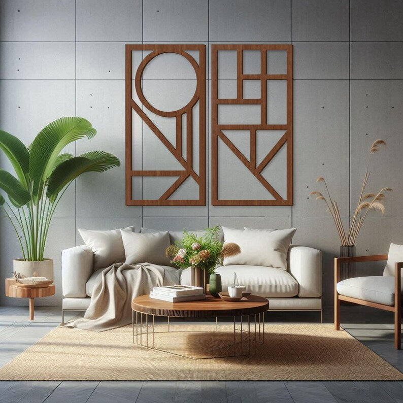 Classic Geometric Cut Contemporary Wooden Decor