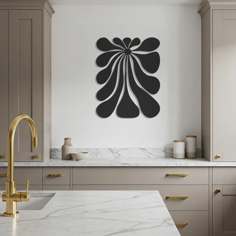 Droplet Shape Wooden Decor Art