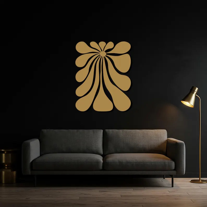 Droplet Shape Wooden Decor Art