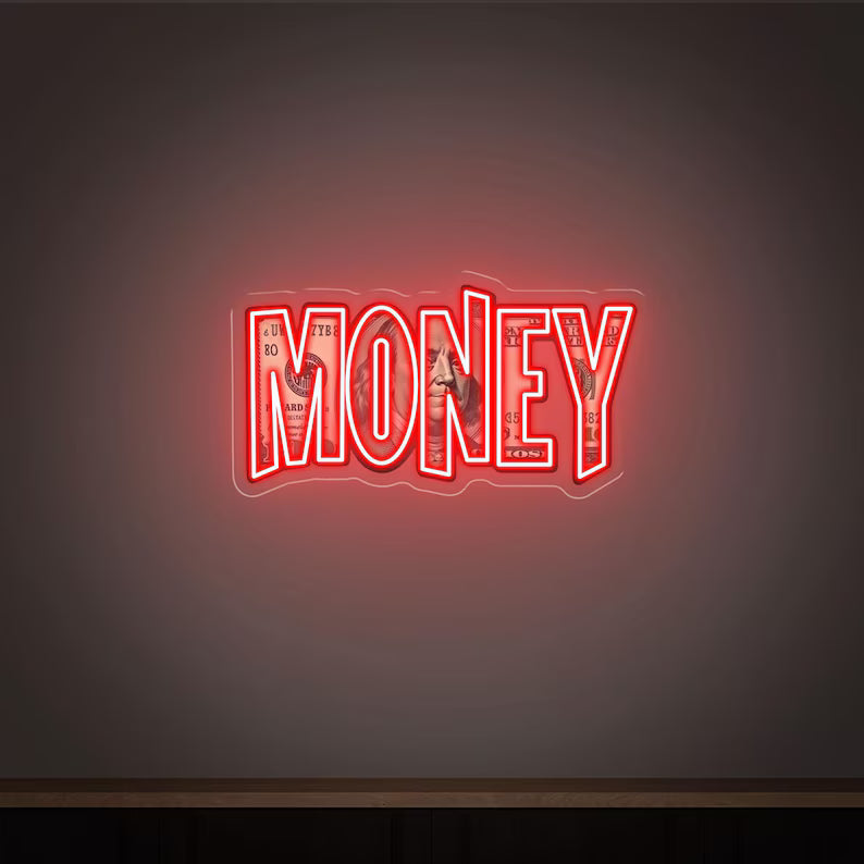 Money Digital Printing Neon Sign