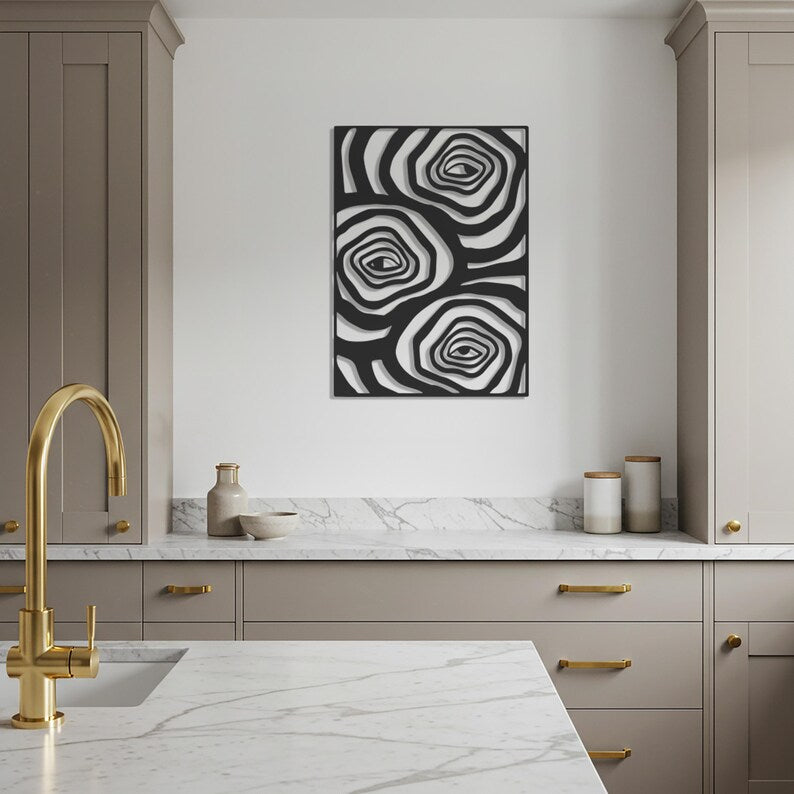 Spiral Swirl Wooden Wall Art