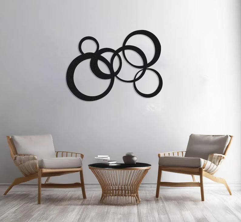 Modern Housewarming Circular Wooden Wall Art